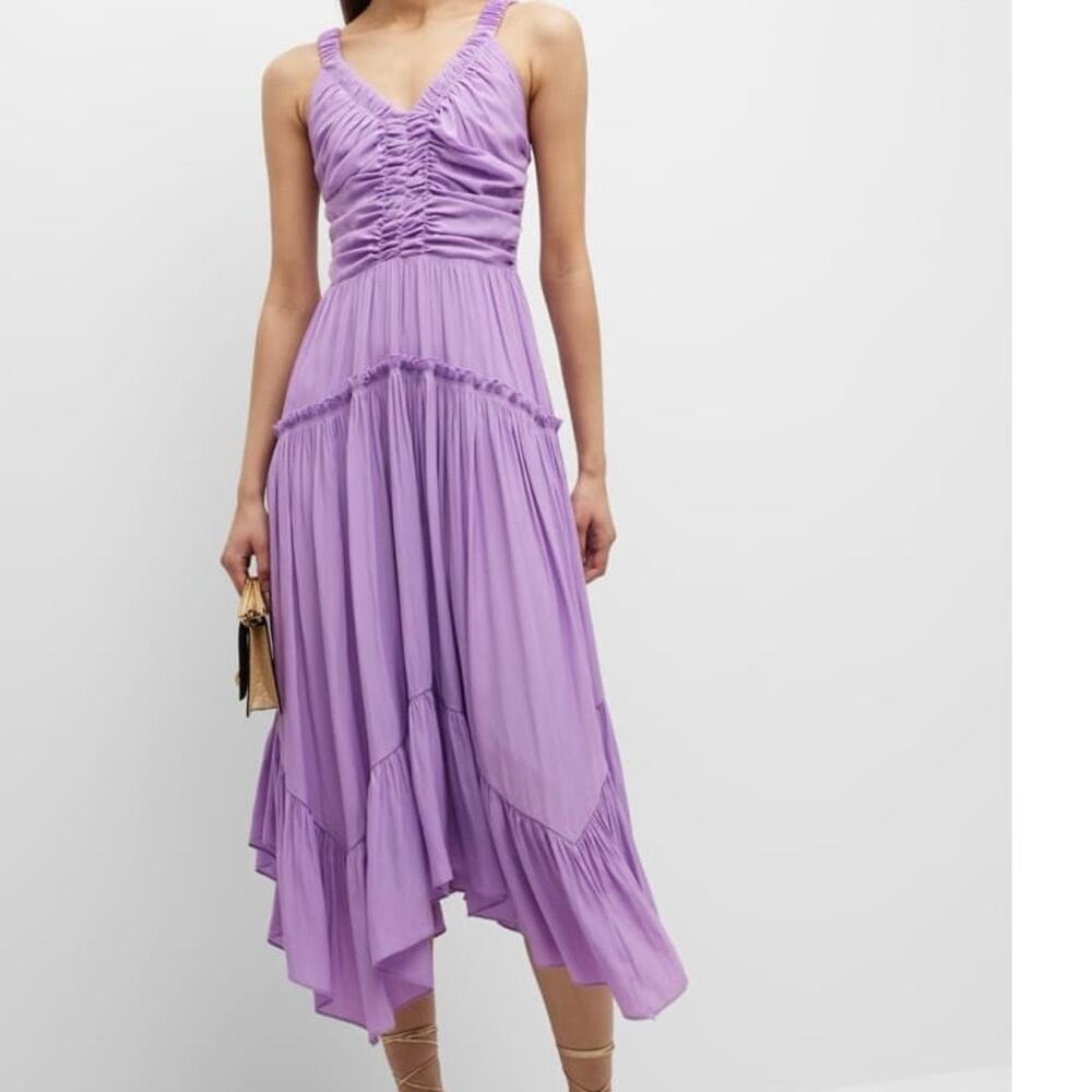 Ramy Brook Cleo Dress Maui Lilac XS, Lavendar Flowing Chiffon, A04, $179, NWT